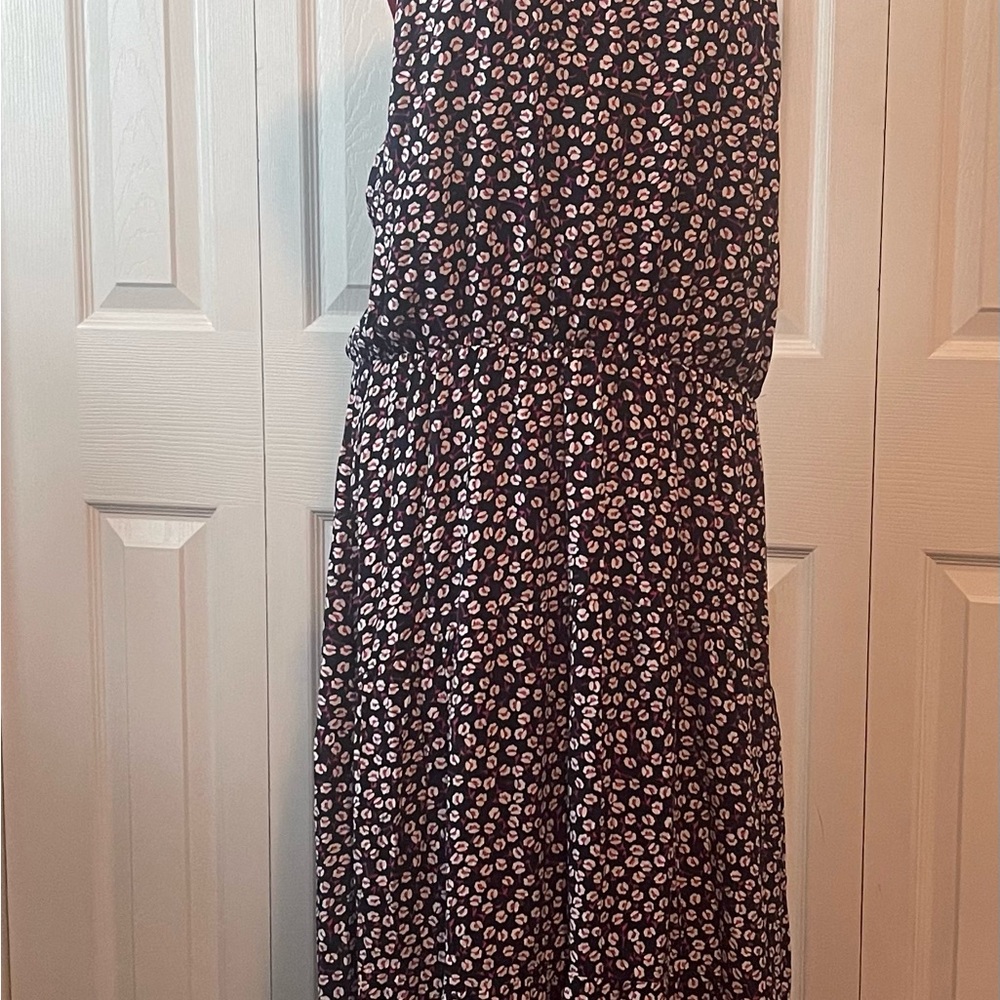 Black and Pink Floral Dress